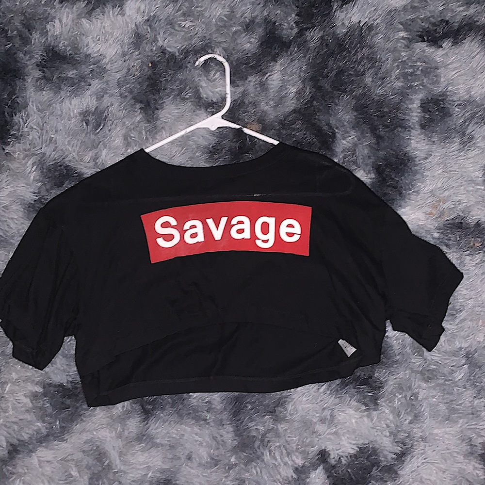 small savage crop top